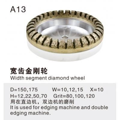 Wide tooth diamond wheel