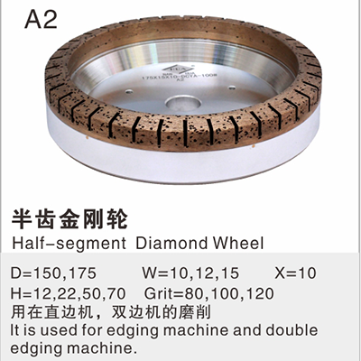 Half toothed diamond wheel