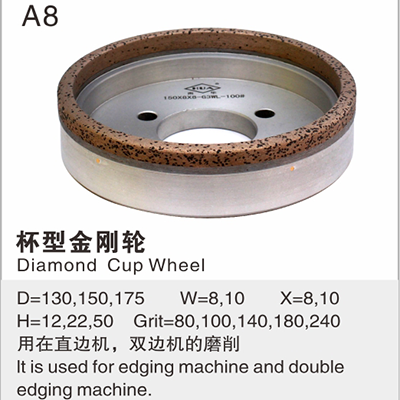 Cup shaped diamond wheel
