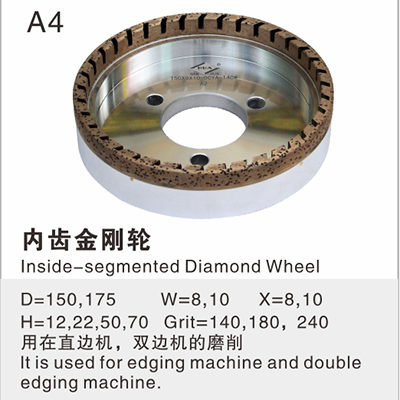 Inner toothed diamond wheel