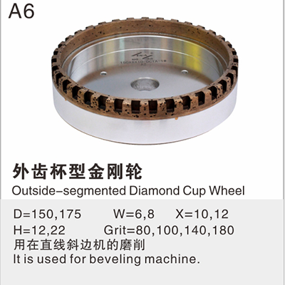 Outer toothed ring type diamond wheel
